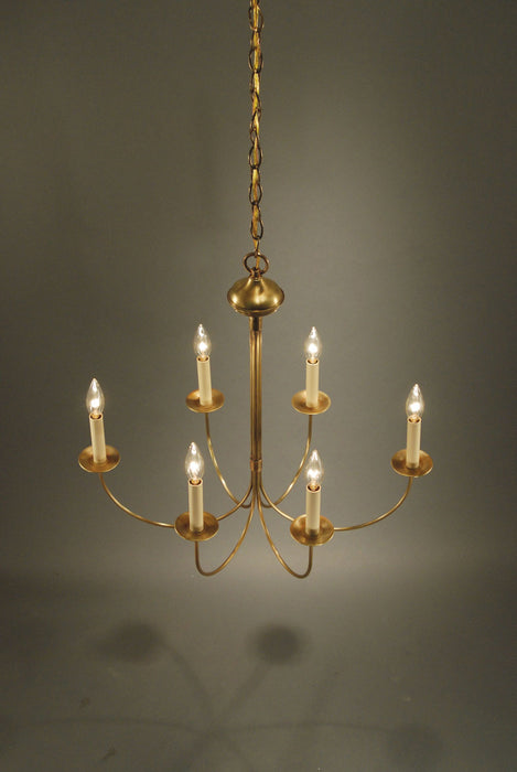 Northeast Lantern 906V-AB-LT6 Six Light Hanging Fixture, Antique Brass