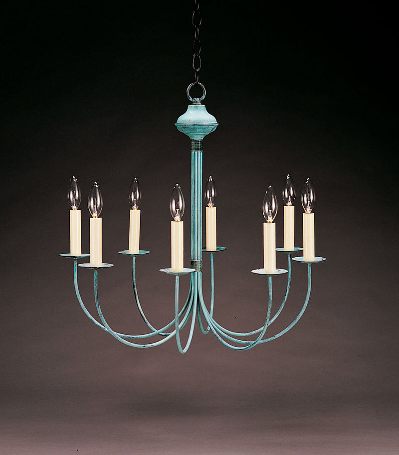 Northeast Lantern 908-VG-LT8 Eight Light Chandelier, Verdi Gris
