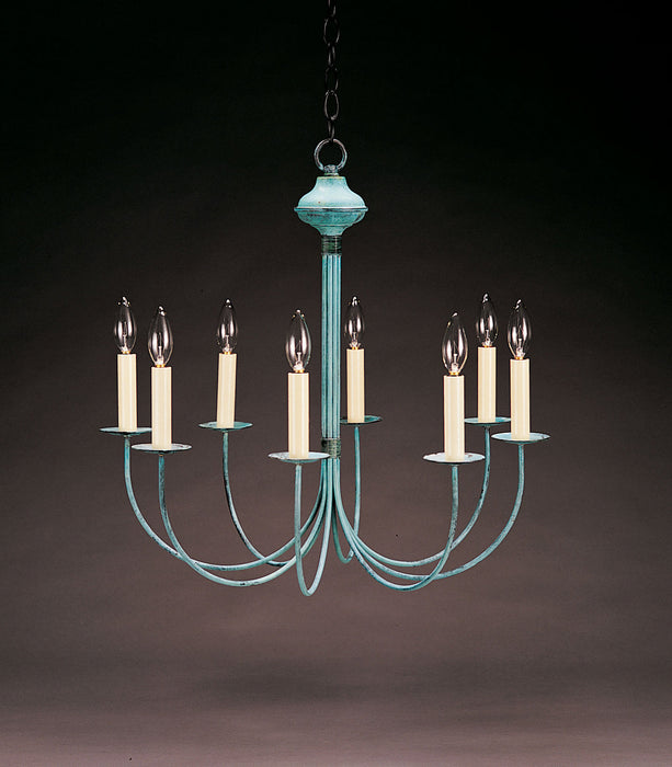 Northeast Lantern 908-VG-LT8 Eight Light Chandelier, Verdi Gris