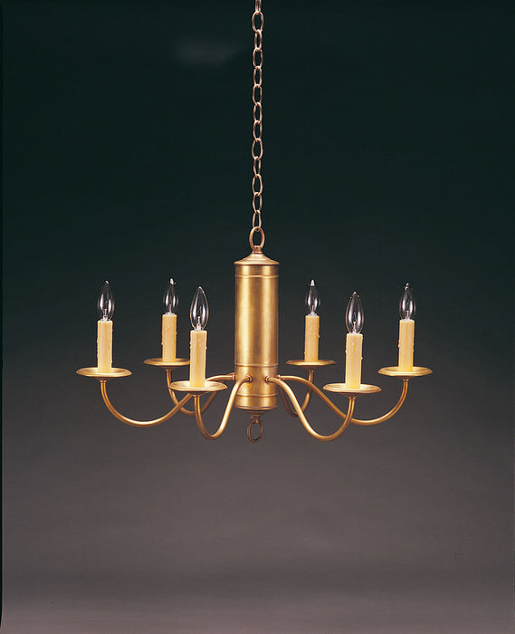 Northeast Lantern 911-AB-LT6 Six Light Hanging Fixture, Antique Brass