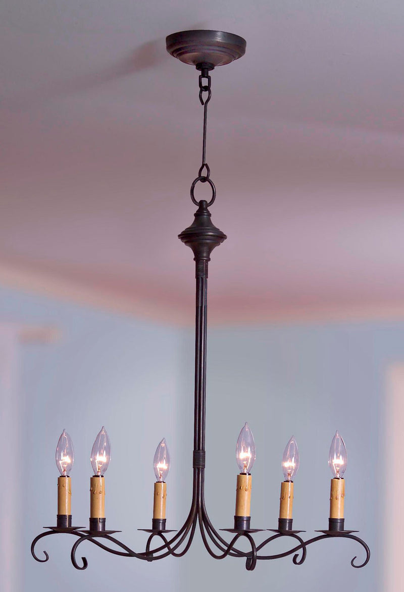 Northeast Lantern 983-DB-LT6 Six Light Hanging Lantern, Dark Brass