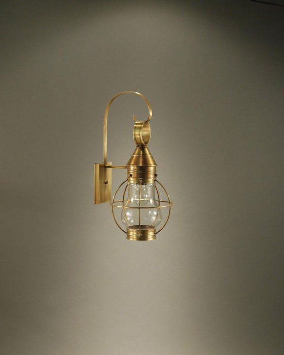 Northeast Lantern 2721-AB-MED-CLR One Light Wall Mount, Antique Brass