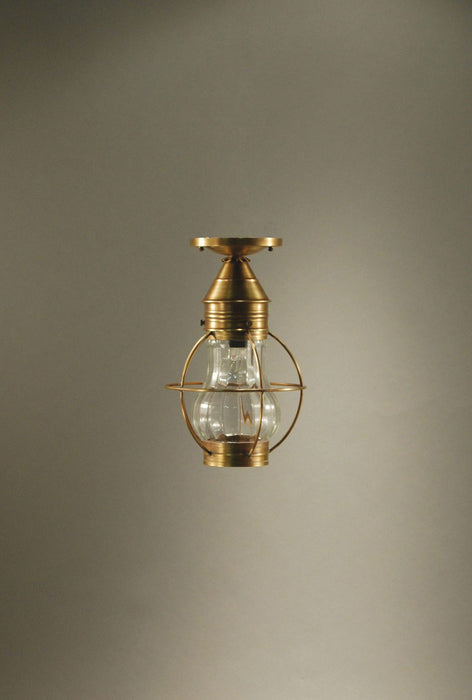 Northeast Lantern 2724-AB-MED-OPT One Light Flush Mount, Antique Brass