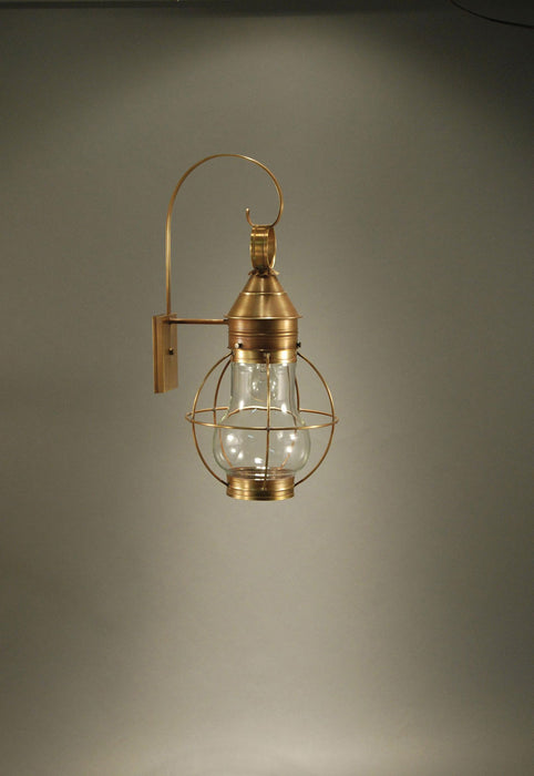 Northeast Lantern 2731-AB-MED-CLR One Light Wall Mount, Antique Brass