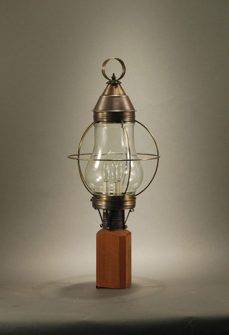 Northeast Lantern 2743-DAB-LT3-CLR Three Light Post Mount, Dark Antique Brass