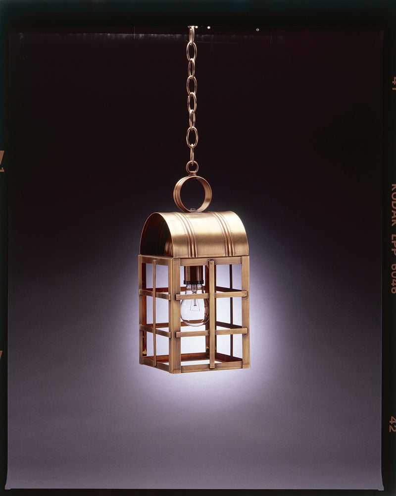 Northeast Lantern 6132-AB-MED-CLR One Light Hanging Lantern, Antique Brass
