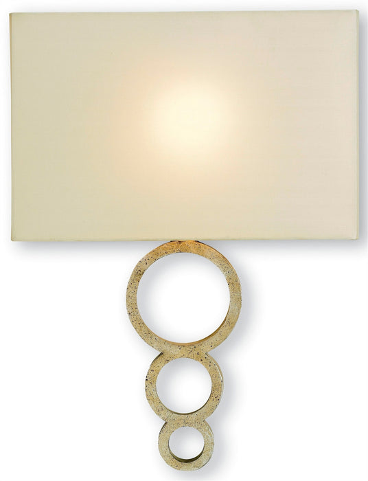 Currey and Company 5906 One Light Wall Sconce, Silver Granello