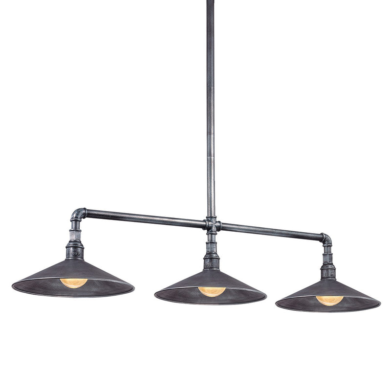 Troy Lighting F2776-OS Three Light Island Pendant, Old Silver