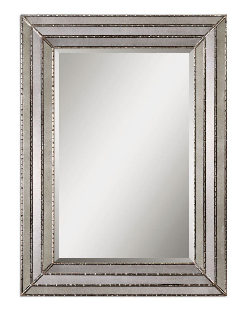 Uttermost 14465 Mirror, Antiqued Mirror w/Burnished Silver