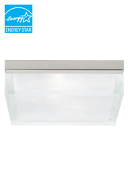 Visual Comfort Modern 700BXLS-LED LED Flush Mount, Satin Nickel
