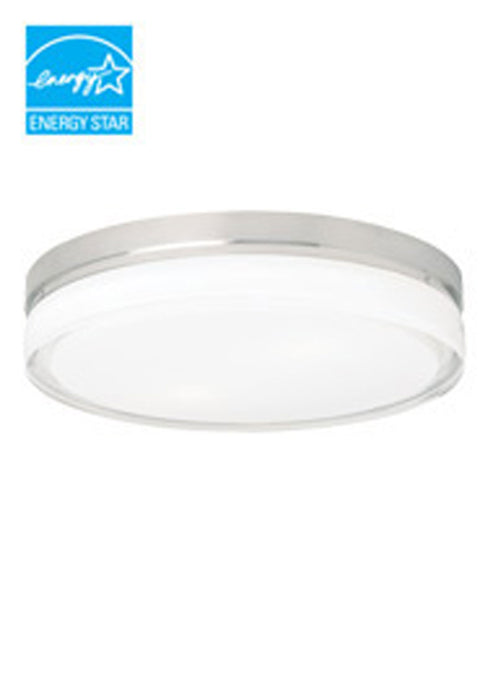 Visual Comfort Modern 700CQLS-LED LED Flush Mount, Satin Nickel