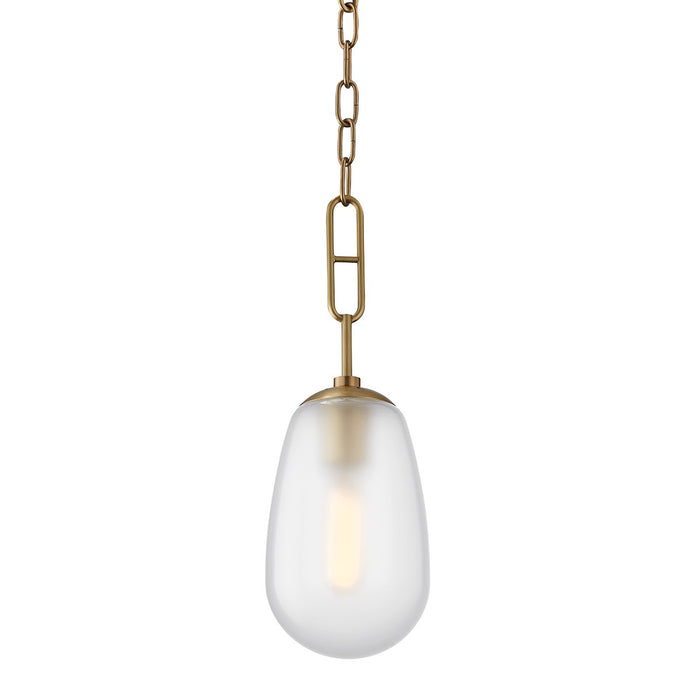 Hudson Valley 2106-AGB One Light Pendant, Aged Brass
