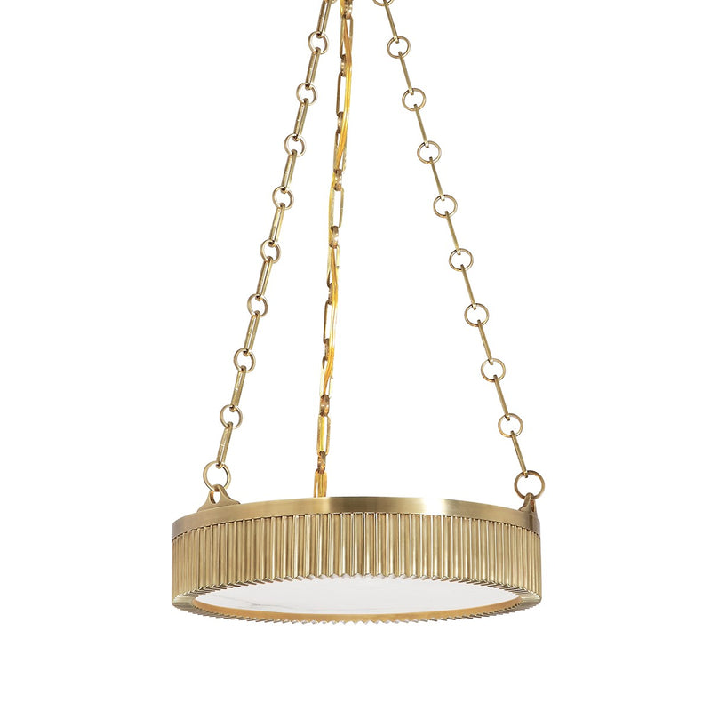 Hudson Valley 516-AGB Four Light Pendant, Aged Brass