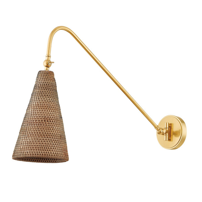 Hudson Valley 5416-AGB One Light Wall Sconce, Aged Brass