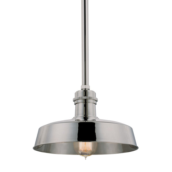 Hudson Valley 8610-PN One Light Pendant, Polished Nickel