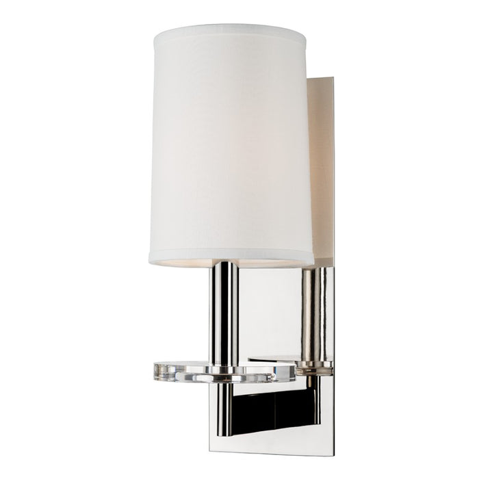 Hudson Valley 8801-PN One Light Wall Sconce, Polished Nickel