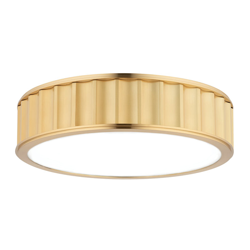 Hudson Valley 912-AGB Three Light Flush Mount, Aged Brass