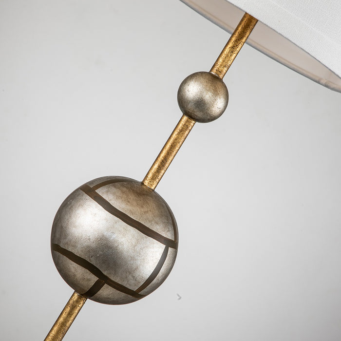 Lucas + McKearn TA1104-S One Light Buffet Lamp, Hand-Finished Silver Spheres On Gold
