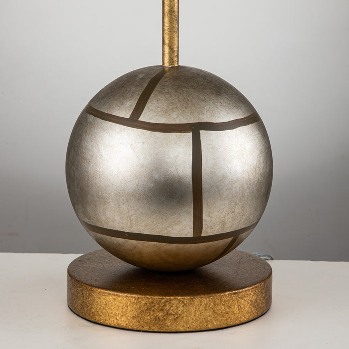 Lucas + McKearn TA1104-S One Light Buffet Lamp, Hand-Finished Silver Spheres On Gold