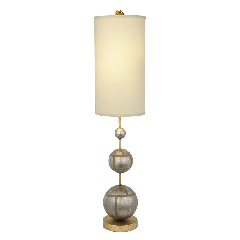 Lucas + McKearn TA1104-S One Light Buffet Lamp, Hand-Finished Silver Spheres On Gold