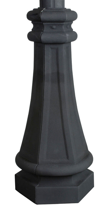 Craftmade ZWRAP-TB 22.5" Fluted Direct Burial Post Wrap, Textured Black