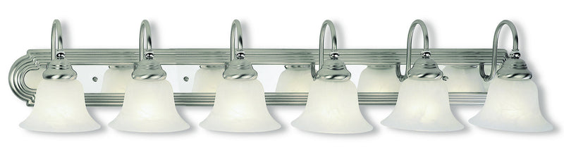 Livex Lighting 1006-95 Six Light Bath Vanity, Brushed Nickel & Polished Chrome