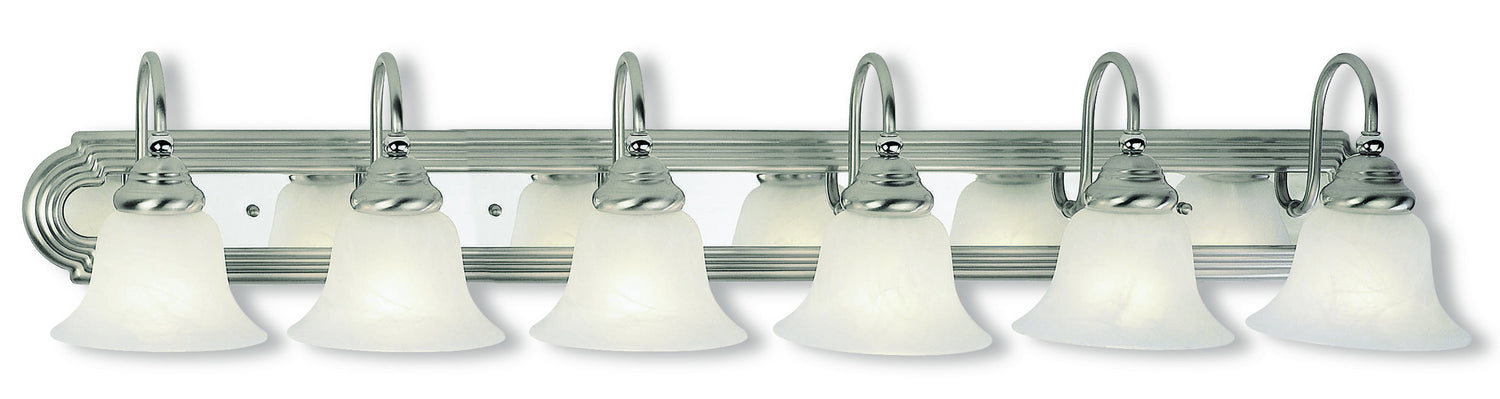 Livex Lighting 1006-95 Six Light Bath Vanity, Brushed Nickel & Polished Chrome
