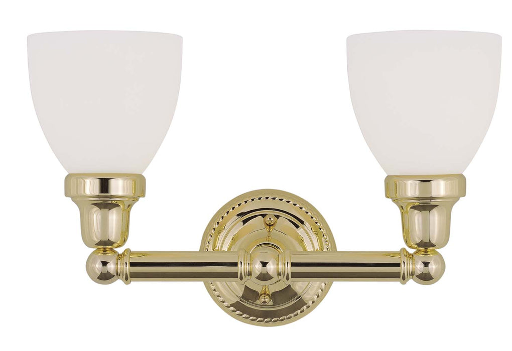Livex Lighting 1022-02 Two Light Bath Vanity, Polished Brass