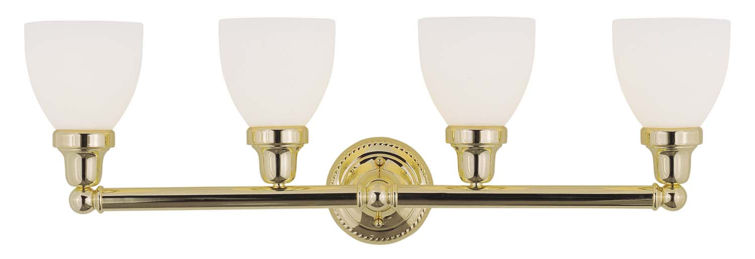 Livex Lighting 1024-02 Four Light Bath Vanity, Polished Brass