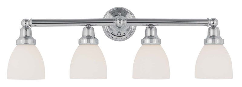 Livex Lighting 1024-05 Four Light Bath Vanity, Polished Chrome
