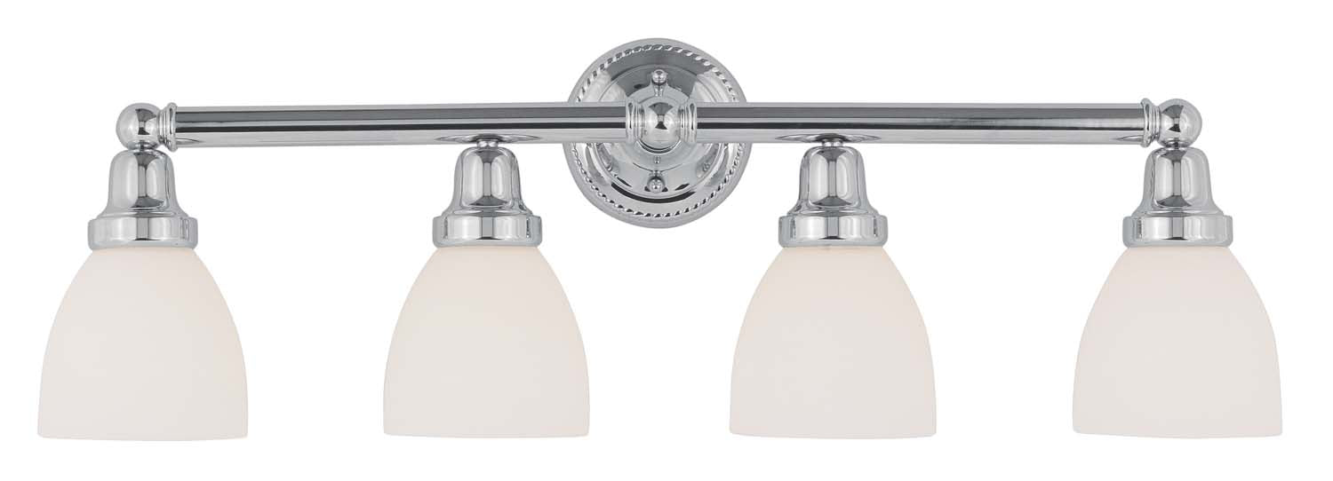 Livex Lighting 1024-05 Four Light Bath Vanity, Polished Chrome