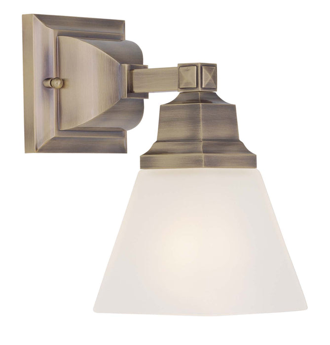 Livex Lighting 1031-01 One Light Wall Sconce, Antique Brass