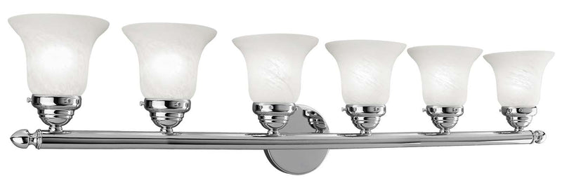 Livex Lighting 1066-05 Six Light Bath Vanity, Polished Chrome