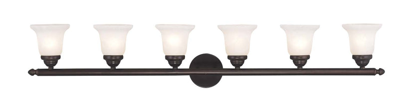 Livex Lighting 1066-07 Six Light Bath Vanity, Bronze