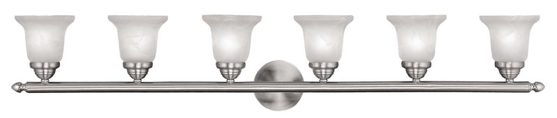 Livex Lighting 1066-91 Six Light Bath Vanity, Brushed Nickel