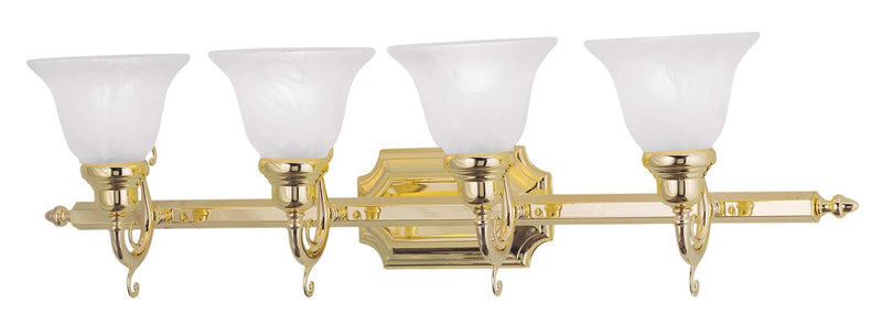 Livex Lighting 1284-02 Four Light Bath Vanity, Polished Brass
