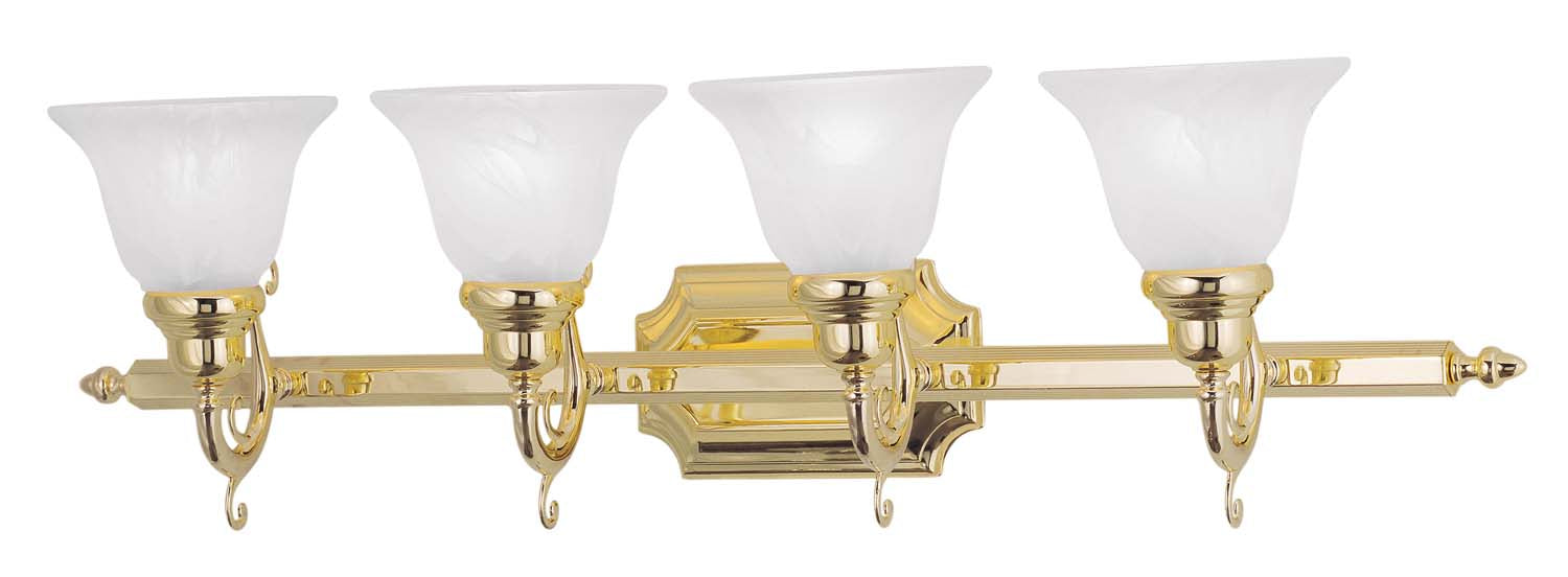 Livex Lighting 1284-02 Four Light Bath Vanity, Polished Brass
