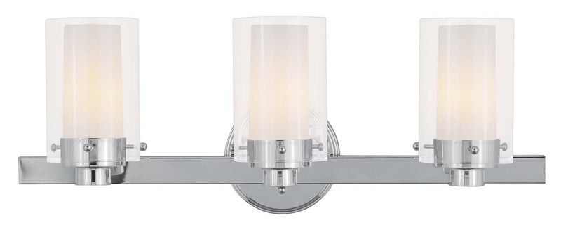 Livex Lighting 1543-05 Three Light Bath Vanity, Polished Chrome