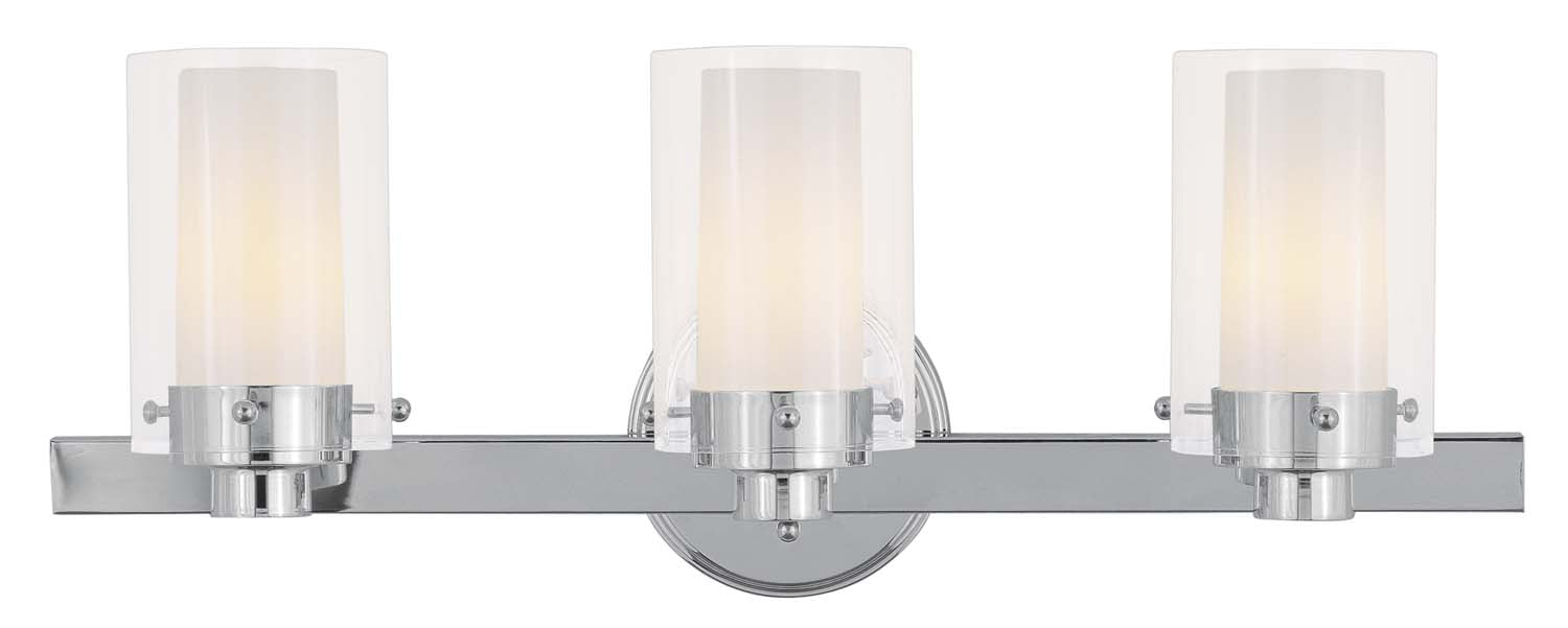 Livex Lighting 1543-05 Three Light Bath Vanity, Polished Chrome