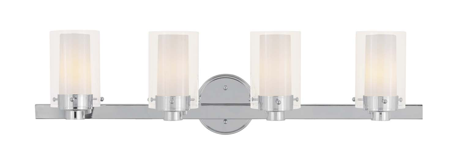 Livex Lighting 1544-05 Four Light Bath Vanity, Polished Chrome