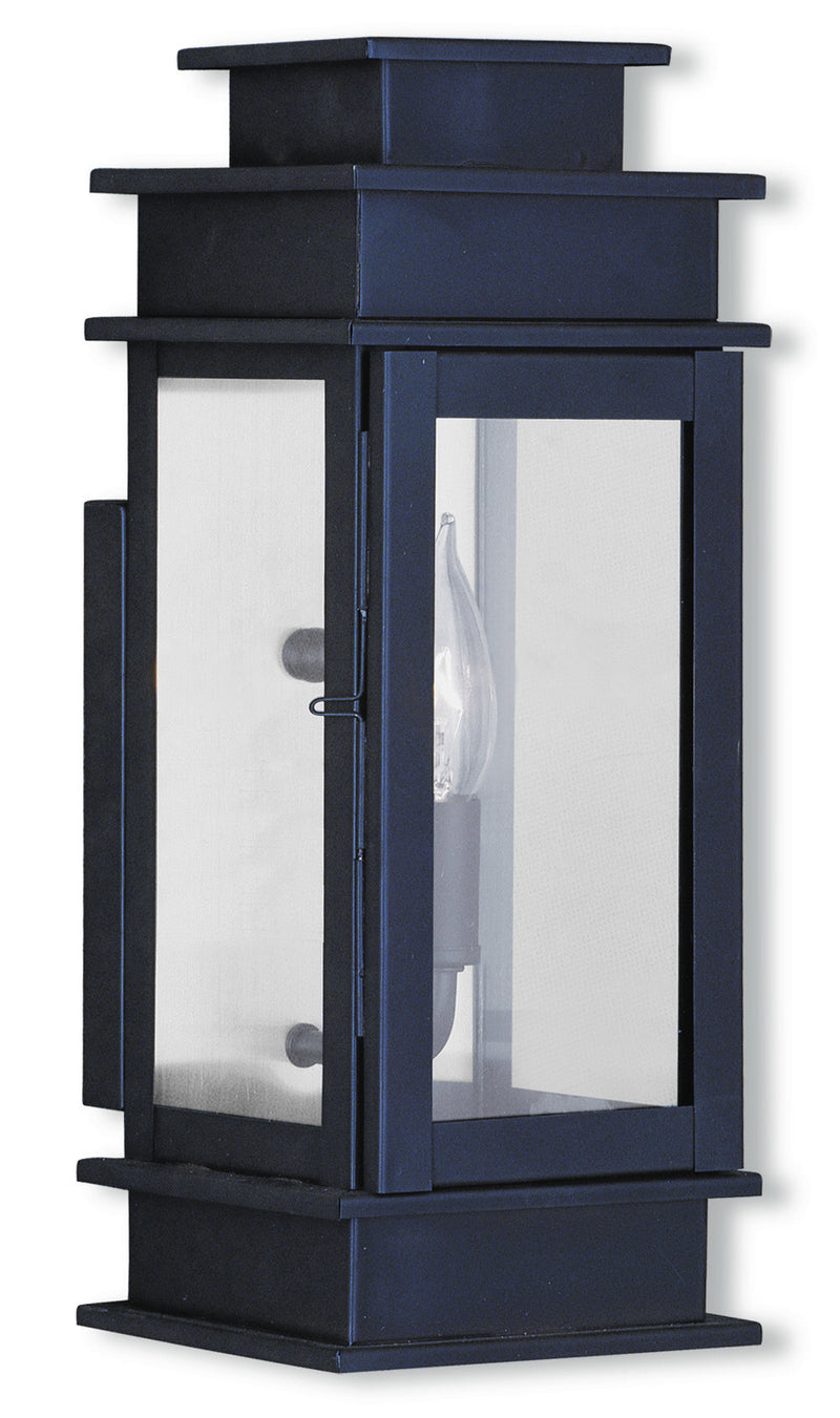 Livex Lighting 2013-07 One Light Outdoor Wall Lantern, Bronze w/ Polished Chrome Stainless Steel