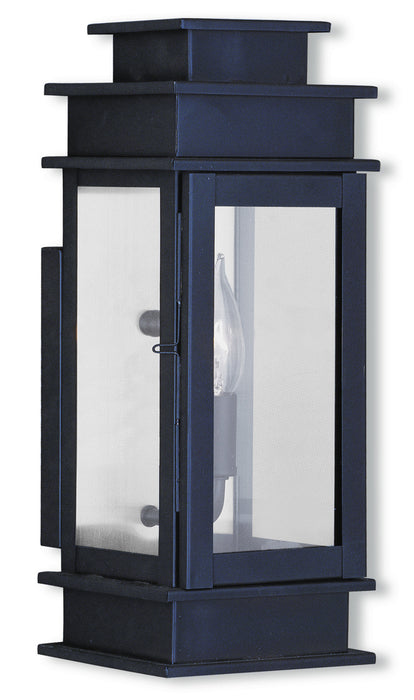 Livex Lighting 2013-07 One Light Outdoor Wall Lantern, Bronze w/ Polished Chrome Stainless Steel