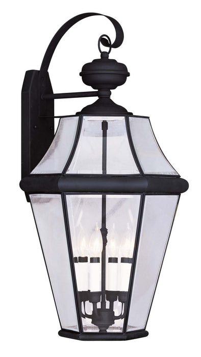 Livex Lighting 2366-04 Four Light Outdoor Wall Lantern, Black