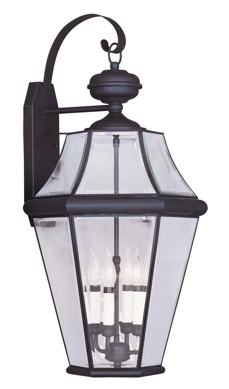 Livex Lighting 2366-07 Four Light Outdoor Wall Lantern, Bronze