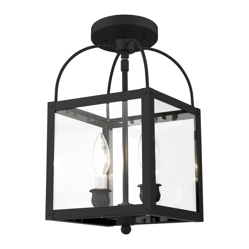 Livex Lighting 4041-04 Two Light Mini Pendant/Ceiling Mount, Black