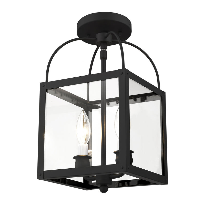 Livex Lighting 4041-04 Two Light Mini Pendant/Ceiling Mount, Black