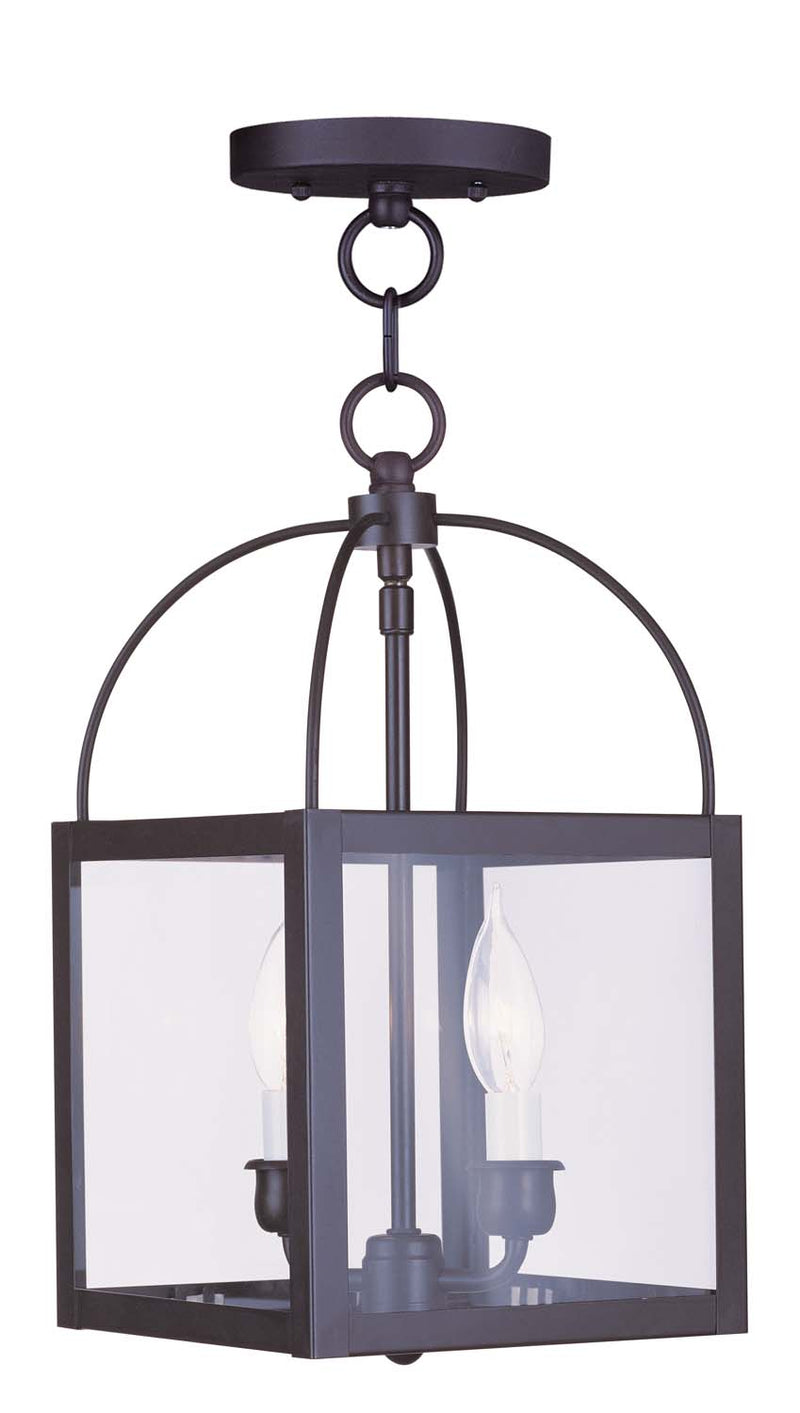 Livex Lighting 4041-07 Two Light Mini Pendant/Ceiling Mount, Bronze