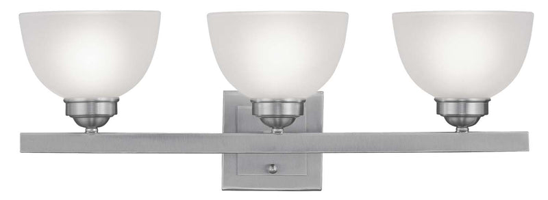 Livex Lighting 4203-91 Three Light Bath Vanity, Brushed Nickel