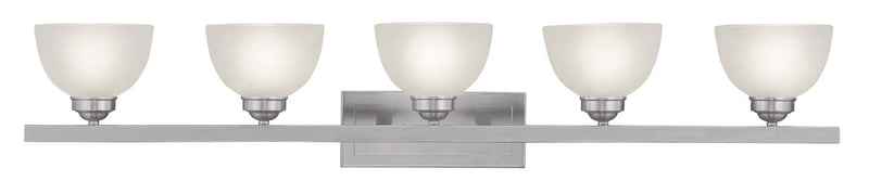 Livex Lighting 4205-91 Five Light Bath Vanity, Brushed Nickel