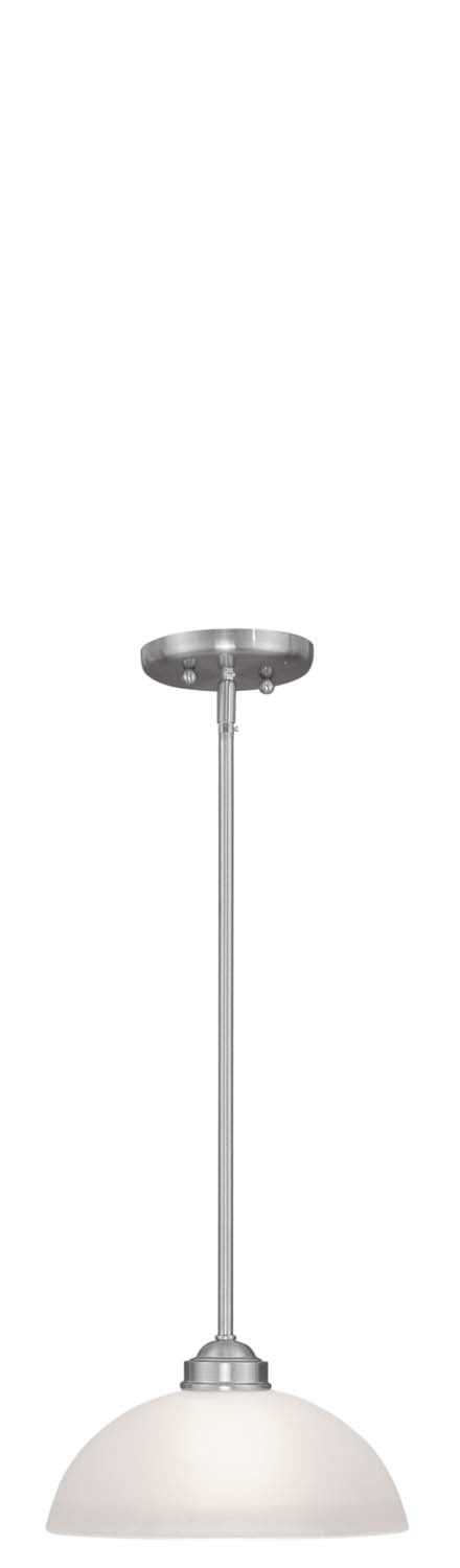 Livex Lighting 4211-91 One Light Pendant, Brushed Nickel